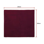 230x200cm Floor Rugs Large Shaggy Rug Area Carpet Bedroom Living Room Mat - Burgundy V63-832091