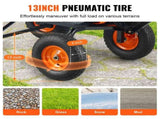 Dump Cart, Poly Garden Dump Cart with Easy to Assemble Steel Frame, Dump Wagon with 2-in-1 V952-SLZXTC1200B0XEEV4V0