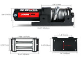 X-BULL Electric Winch 3000lbs/1360kg Wireless 12V Steel Cable ATV 4WD BOAT 4X4 V211-AUEB-AXEW001
