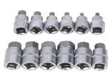 12PCS Drive Socket Set Steel High Hardness Wear Resistant 1/2in Drive Master Impact Socket Set for V1294-YM0703-3114230000111