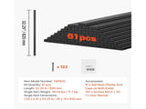 61 Pack Deck Balusters, 82 cm Galvanized Steel Railing Spindles, Hollow Rectangle Metal Decking V952-BPKLGZT61G328HWPY001V0