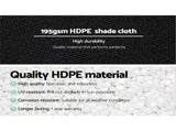 Instahut 90% Shade Cloth 3.66x20m Shadecloth Sail Heavy Duty Black SH-CL-366X200-195-BK