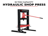 10 Ton Hydraulic Shop Press Workshop Jack Bending Stand H-Frame Tool Stand V379-10TSHPPRSS