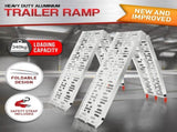 Kartrite 2 x Aluminium ATV Loading Ramp Foldable - Silver ATV-01A-SL-2