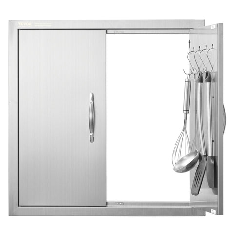 VEVOR BBQ Access Door, 610x610 mm Outdoor Kitchen Door, Stainless Steel Flush Mount Door, V952-SMMBSCJMYS245LWS1V0