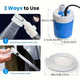 Portable Electric Shower, 4000mAh Battery with 1-2 Hours Runtime, 3 Spray Modes, Perfect for V1232-BXLY-001