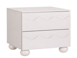 Artiss Bedside Table Nightstand 2 Drawers Storage Side Cabinet Beige FUR-AE-BS-WAVE-BG