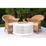 Pansy Wooden Round 80cm Coffee Table - White V315-WOVA-13-WHT