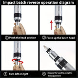 16-Piece Manual Impact Screwdriver Set One Tap to Loosen, One Turn to Tighten, the Universal Tool V1232-CJLSD-16TZ-001
