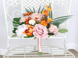 Wedding Bridal Bouquets, Artificial Bridal Bouquet, Romantic Bridal Holding Flowers, Handmade V1192-AZ-W-11567