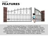 Full Solar Automatic 40W Double Swing Gate Opener Remote Keypad Control V379-DBLESOLAR0