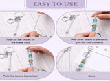 24 Pcs Beadable Keychain Bars Bulk for Beads DIY Blank Metal Beaded Bead Crafts Silver V1369-AZ3-W-12795