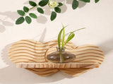 Love Shape Boho Wooden Wall Shelf Decorative Storage Design Organizer For Small Potted Plants V1370-AZ4-09238