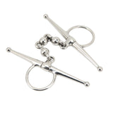 135mm Stainless Steel Horse Mouth Bit Horse Mouth Riding Full Cheek Snaffle Bit with Ball Chain V1294-YM0717-3111220220811