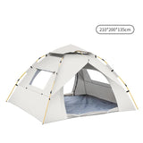Beige 3-4 Person Lightweight Camping Tent UV Protection Silver Coated, Dual Doors V888-ELOSUNG11290