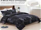 Queen Black Marble Comforter Set, Bedding for All Seasons, 3-Piece Set V745-MAB01173AG3