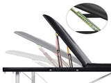 Zenses Massage Table 60cm Portable 3 Fold Aluminium Beauty Bed Black MT-ALUM-F4-BLACK-60