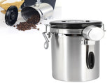 Stainless Steel Coffee Bean Airtight Canister Tea Dried Fruits Storage Container 1.8L V1294-YM0901-3118200204211