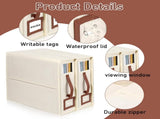 4 Pack Bed Sheet Organizers and Storage, Foldable Sheet Organizer for Linen Closet, Bed Sheet V1258-DP02-C-1113