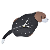 Wall Clock Self Adhesive Waterproof 3D Effect Silent Movement Dog Wall Clock with Tail for Window V1294-YM0523-3115220018211