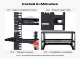 1U Server Rack, 4 PCS, 22.68 kg Max Load-Bearing Vented Cantilever, Wall Mount or Rack Mount V952-FWQJJGB4J1U1MWT05001V0