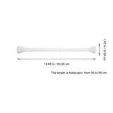 Heavy Duty Extendable Plastic Tension Curtain Rod Poles, Adjustable White Window Rods V1369-AZ3-W-20960