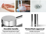 Cefito Bathroom Basin Mixer Tap Round Brass Faucet Vanity Laundry Chrome TAP-A-81H13-SI
