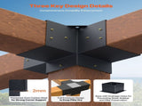 Pergola Bracket Kit, 6x6 Inch , 2 Pcs 4-Way Heavy Duty Corner Bracket V952-LPJJTZST4PCS2K9OO002V0