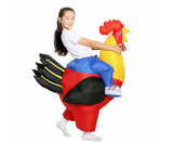 90-130cm Inflatable Rooster Halloween Costume Blow Up Suit Battery Power Cosplay Costume V1263-JX-1155