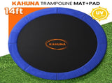 Kahuna 14ft Replacement Trampoline Safety Pad Cover and Jumping Spring Mat - Blue KAH-PDMAT-14-BU