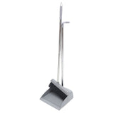 Grey Broom and Dustpan Set with Stainless Steel and Plastic for Home Cleaning, 1 Set V1370-AZ4-20560