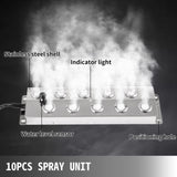 Mist Maker 10 Head Ultrasonic Mist Fogger with Waterproof Power Supply Ultrasonic Fogger Humidifier V952-CSBWHQ10TFS000001V3