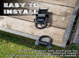 Stake Pocket D Rings 4Pcs 18000lbs Heavy Duty Removable D-Ring Stake Pocket Tie Down for Utility V1258-DP02-WO-992