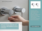 Bathroom Shower Bath Hot and Cold Mixer WATERMARK Certified in Chrome V63-847861