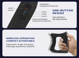Black Wireless Heated Fascia Massager with 3 Levels Microcurrent Vibration and 2 Levels Heating V888-ELOSUNG52761