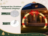 Jingle Jollys 2.5m Christmas Archway Pre-Lit Warm White LED Outdoor Garden Decoration XMAS-MOT-ARCH-RD