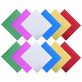 Multi Color Mirror Paper Foil Sheets Easy Fold Metallic Cardstock for Origami Crafts V1369-AZ3-W-14507