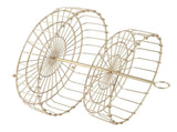 2 Tier Fruit Basket Iron Round Golden Nordic Household Snack Storage Tray for Party Desktop Kitchen V1294-YM0717-3115220084911