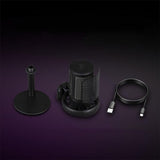 USB Condenser Gaming Microphone with RGB Lighting Adjustable Stand for Recording Streaming Black V1263-JX-7251-2