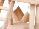 CARLA HOME 141cm Cat Tree Tower for Indoor Cats with Plush Perch, Ladder, Sisal Scratching Posts, V178-36382