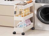 Slim Space Saver Rolling Cart, 4.7-Inch Wide Storage Organizer with Wheels for Bathroom, Laundry V1189-WXFWAL-20260326-02625