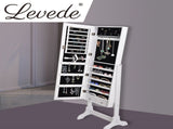 Levede Mirror Jewellery Cabinet Makeup JB1002-WH