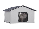 Heated Cat House, Outdoor Kitty Shelter with Timer, 600D Oxford Cloth Foldable Cat Shelter with V952-FWSBYMBHSNJBYZ78WV3