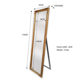French Provincial Ornate Mirror - Gold - Free Standing 50cm x 170cm V292-MIRR-FRN019
