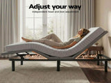 Artiss Double Bed Frame and Giselle Bedding Double Memory Foam Mattress Set, Electric Bed Base with EAB-8183-NOBLE-15-D