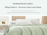Beige Breathable Cotton Summer Quilt - Lightweight Cooling Blanket for Air-Conditioned Rooms V888-ELOSUNG16819