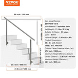 VEVOR 59 in Handrails for Outdoor Steps Staircase for Porch Deck Side-mount V952-BXGSLZFS150CQRI7OV0