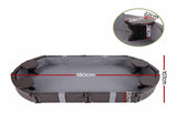 Keezi Kids Sandpit Toys Outdoor Sandbox Oval Sand Pit 4 Seats Grey Cover SAND-PE-OVAL-BR