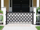 Single Folding Security Gate, Lockable Scissor Gate with 360 degree Swivel Casters, Outdoor V952-GZDZDAQM51575LJAZ001V0