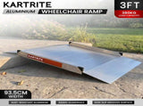 Kartrite 3ft Aluminium Wheelchair Ramp 380kg Capacity 93.5cm Width WCR-01H-3FT-094
